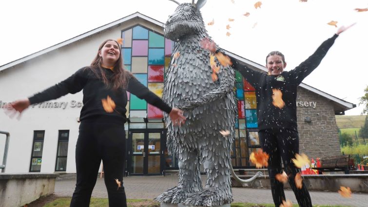 Windfarm funding powers unique Gruffalo sculpture