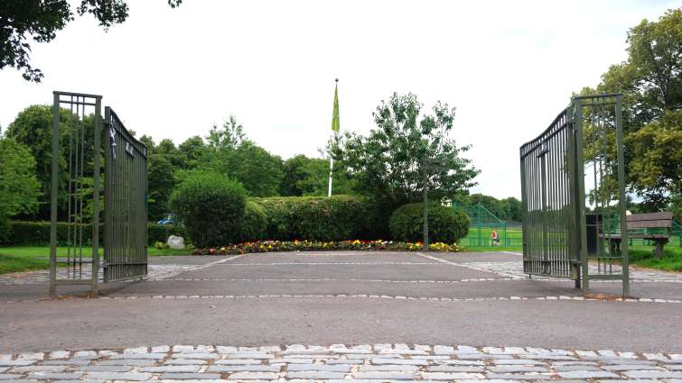Entrance gates to Cambuslang Park