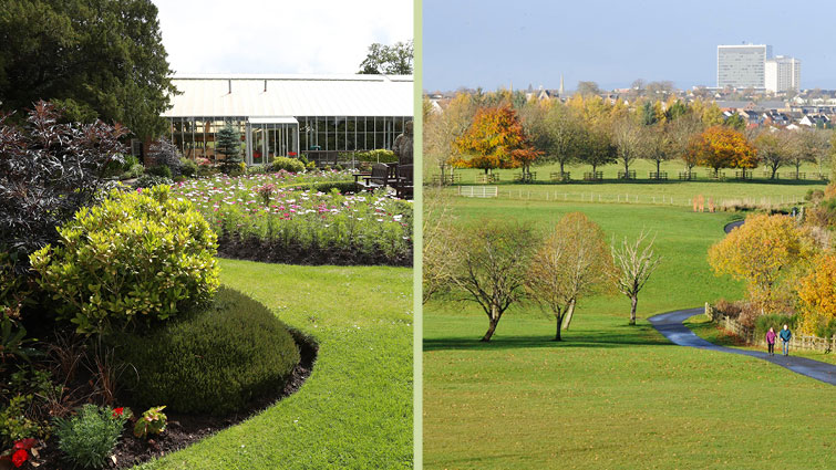 two images of Calderglen and Chatelherault country parks