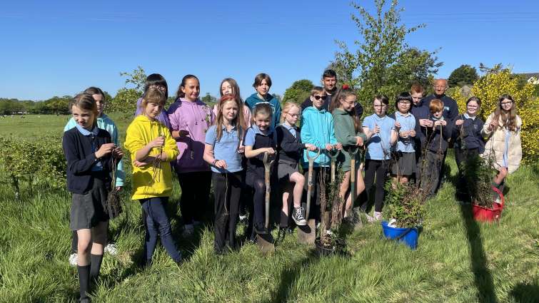 Pupils support eco-curriculum with tree planting