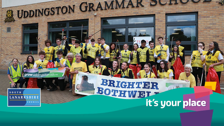 Pupils helping with It’s Your Place campaign