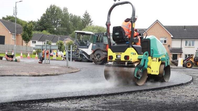 Improvement works at roundabout