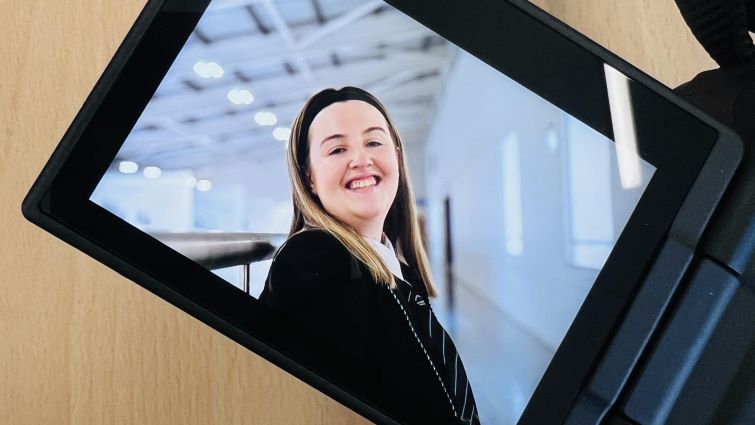 This image shows Duncanrig Secondary pupil Ava who is hoping to pursue a career in photography